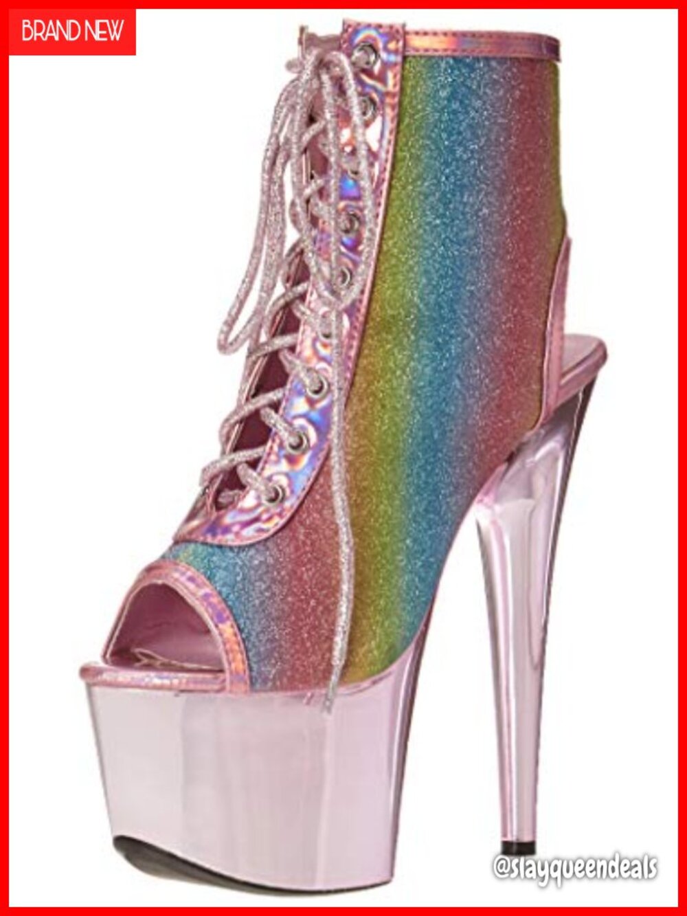 Women's Platform Stiletto Ankle Bootie Round Toe PU Rubber Sole